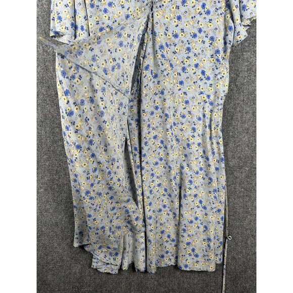 Natural Life Mini Wrap Dress Large Peasant Ditsy Floral Boho Summer Cottage - Picture 8 of 10